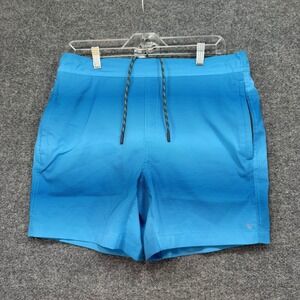 Mack Weldon Stealth Shorts Mens Medium Blue Dot Pattern Performance Athletic Gym